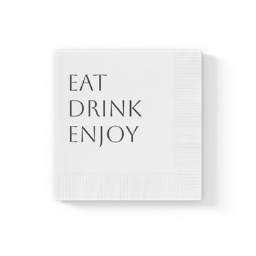Modern Coined Paper Napkins, 3 Ply Bar Napkins for Celebrations and Events, Party Supplies