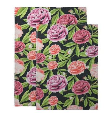 Peonies Please kitchen towel set