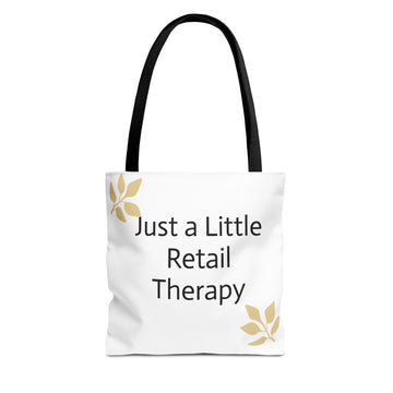 Retail Therapy Tote Bag, Funny Shopping Bag, Reusable Grocery Tote, Gift for Her, Eco-Friendly Bag, Everyday Carryall
