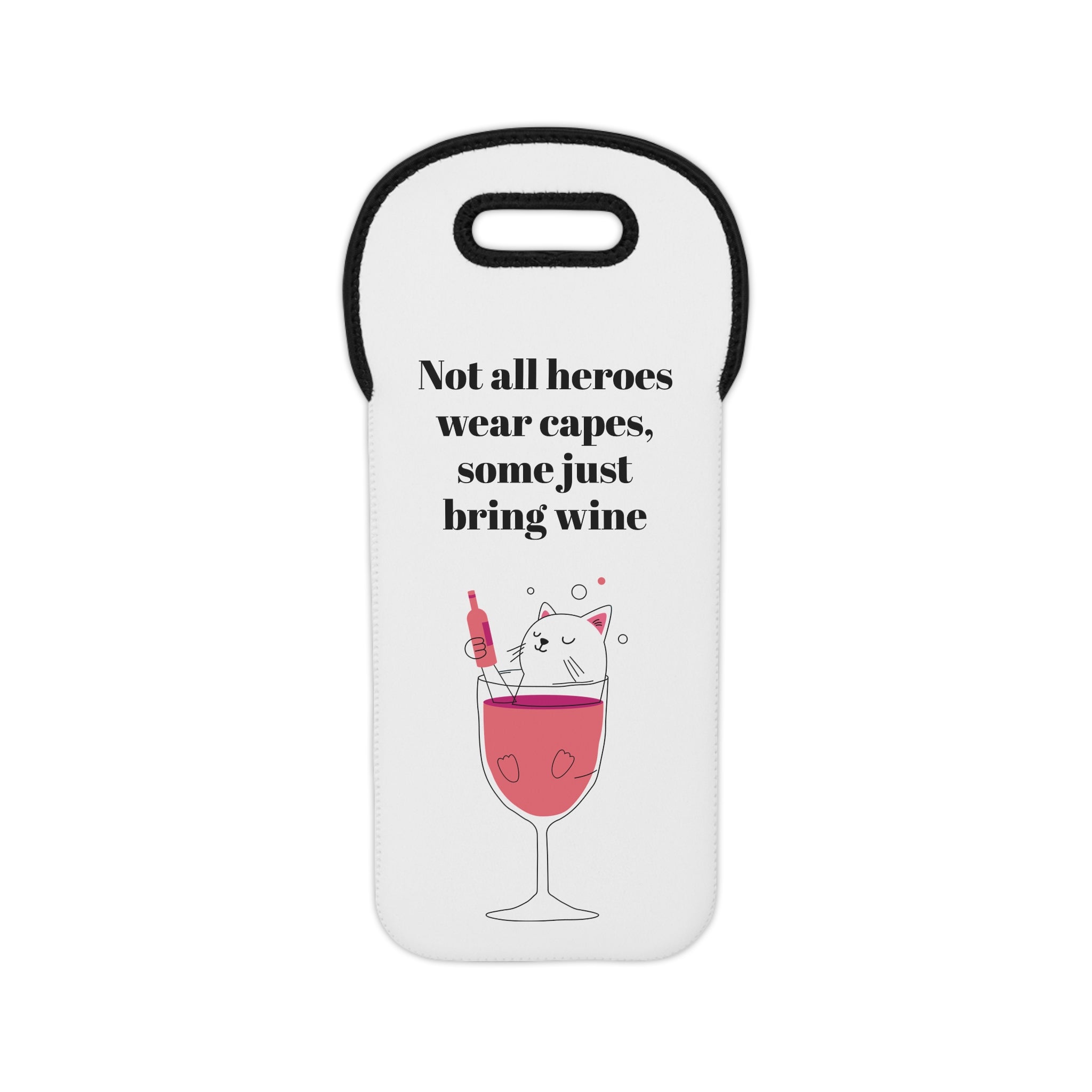 Wine Tote Bag, Cat-Themed Wine Carrier, Funny Gift for Wine Lovers, Perfect for Parties, Birthdays, and Celebrations