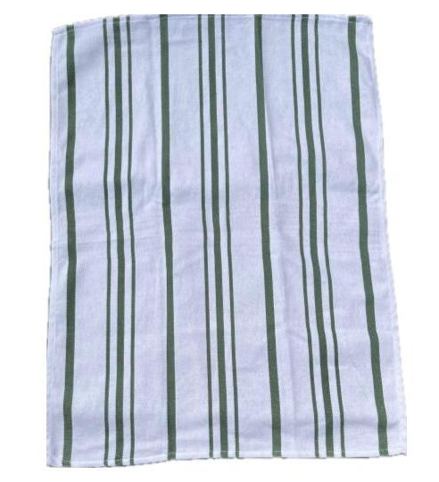 Green Stripe Sure Grip Kitchen Towel, Soft Cotton Dish Towel