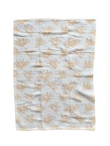 Hand Drawn Bees Sure Grip Kitchen Towel